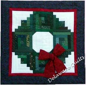 Log Cabin Christmas Wreath Wallhanging by Eleanor Burns From the